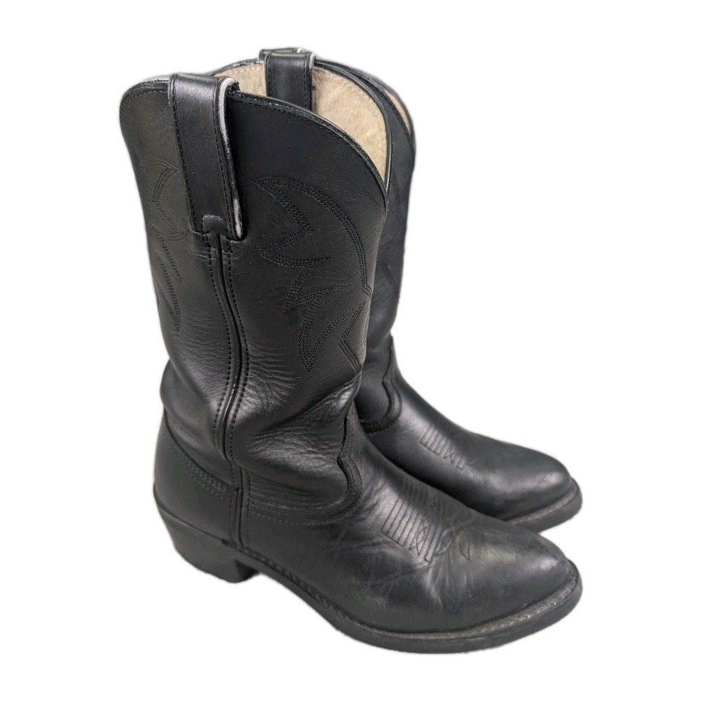 Durango Mens Cowboy Boots Size 8.5 Black TR760 Leather Western 11"